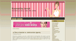 Desktop Screenshot of kosmetikalevne.cz
